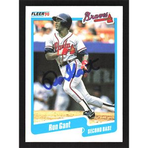 1990 Fleer #582 Ron Gant Autographed