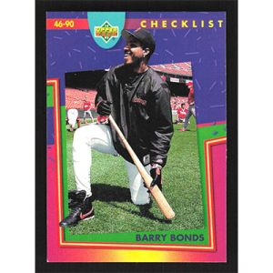 1993 Fun Pack #222 Barry Bonds Checklist