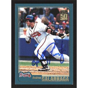2001 Topps #72 Andres Galarraga Autographed