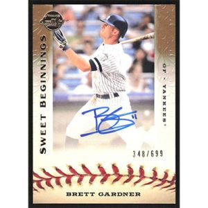 2009 Sweet Spot #103 Brett Gardner Sweet Beginnings Autographed