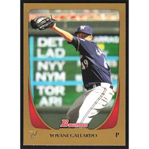 2011 Bowman Gold #144 Yovani Gallardo