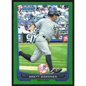 2012 Bowman Chrome Green Refractors #158 Brett Gardner