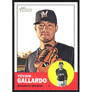 2012 Topps Heritage #201 Yovani Gallardo