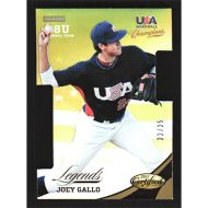 2013 USA Baseball Champions Legends Certified Die-Cuts Mirror Gold #21 Joey Gallo