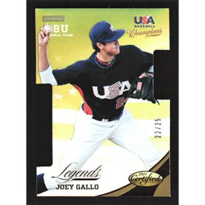 2013 USA Baseball Champions Legends Certified Die-Cuts Mirror Gold #21 Joey Gallo