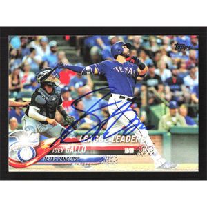 2018 Topps #12 Joey Gallo League Leaders Autographed