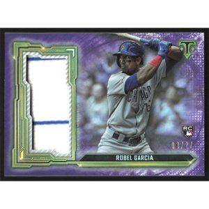 2020 Topps Triple Threads Single Relics Amethyst #SJR-RGA Robel Garcia Jersey w/ Pinstripe