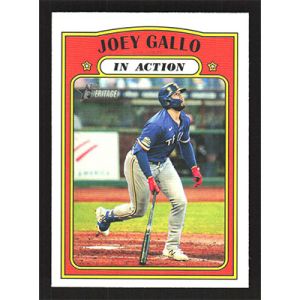 2021 Topps Heritage #180 Joey Gallo In Action