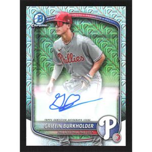 2025 Bowman Chrome Mega Box Prospects Autographs #BMA-GB Griffin Burkholder Autographed