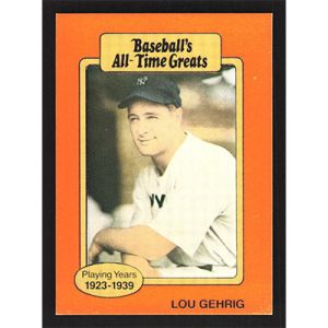 1987 Hygrade All-Time Greats #NNO Lou Gehrig Orange