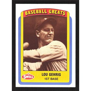 1990 Swell Baseball Greats #25 Lou Gehrig