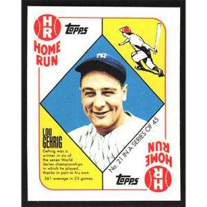 2010 Topps Blue Back #21 Lou Gehrig