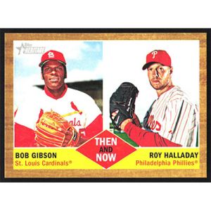 2011 Topps Heritage Then and Now #TN-10 B. Gibson/R. Halladay