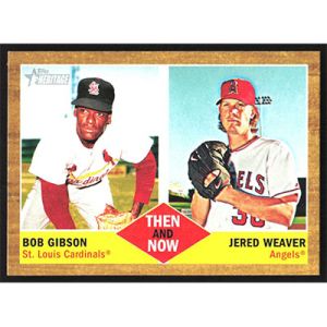 2011 Topps Heritage Then and Now #TN-7 B. Gibson/J. Weaver