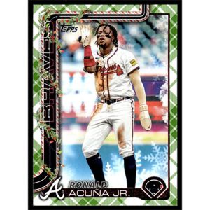 2025 Topps Holiday Green Plaid #H62 Ronald Acuna Jr.