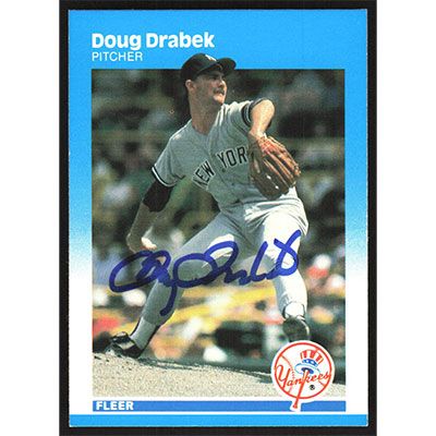 1987 Fleer #96 Doug Drabek Autographed