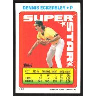 1990 Topps Stickers #64/117/306 D. Eckersley/J. Kruk/D. Pasqua Super Star Backs