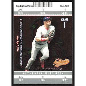 2004 Fleer Authentix #10 Jim Edmonds