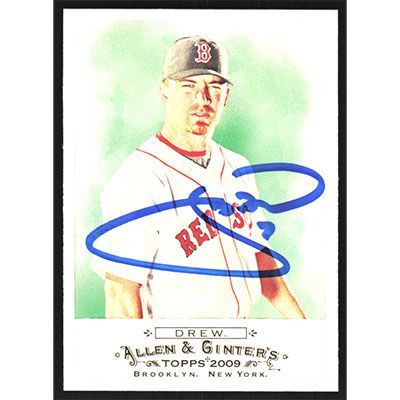 2009 Topps Allen & Ginter #127 J.D. Drew Autographed