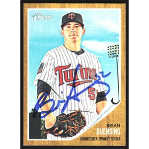 2011 Topps Heritage #124 Brian Duensing Autographed
