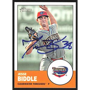 2012 Topps Heritage Minors #127 Jesse Biddle Autographed