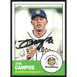 2012 Topps Heritage Minors #156 Jose Campos Autographed