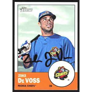 2012 Topps Heritage Minors #182 Zeke DeVoss Autographed
