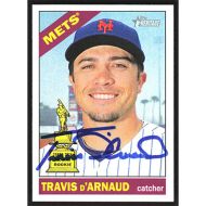 2015 Topps Heritage #413 Travis d'Arnaud Autographed
