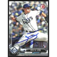 2017 Bowman #42 Jose De Leon Autographed