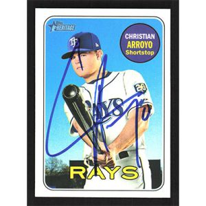2018 Topps Heritage #450 Christian Arroyo SP Autographed