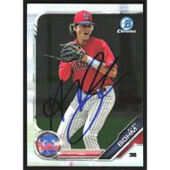 2019 Bowman Chrome Prospects #BCP-2 Alec Bohm Autographed