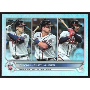 2022 Topps Rainbow Foil #181 A. Duvall/A. Riley/O. Albies League Leaders