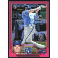 2023 Topps Chrome Magenta Refractors #96 Nate Eaton