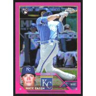 2023 Topps Chrome Pink Refractors #96 Nate Eaton