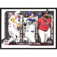 2025 Topps #347 L. Arraez/S. Ohtani/M. Ozuna League Leaders