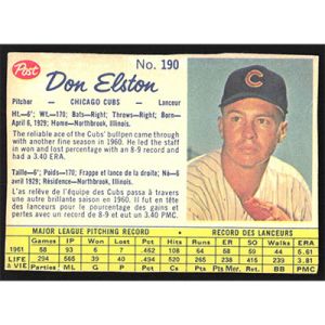 1962 Post #190 Don Elston
