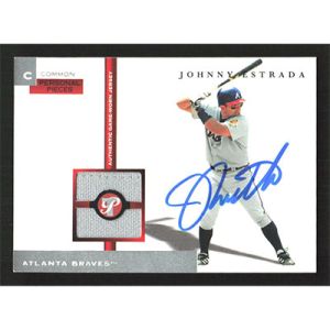 2005 Topps Pristine Personal Pieces Common Relics #PPC-JES Johnny Estrada Jersey Autographed
