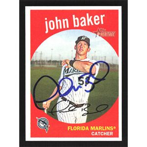 2008 Topps Heritage #622 John Baker Autographed