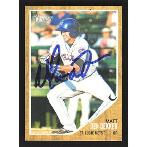2011 Topps Heritage Minors #103 Matt Den Dekker Autographed