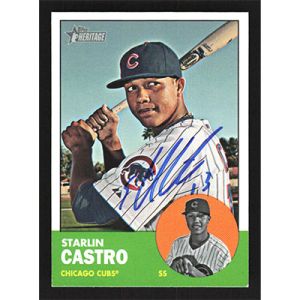2012 Topps Heritage #193 Starlin Castro Autographed