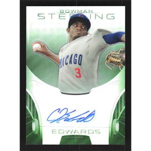 2013 Bowman Sterling Prospect Autographs Green #BSAP-CE C.J. Edwards Autographed