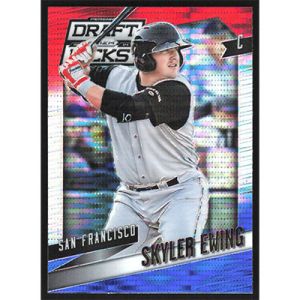 2014 Panini Prizm Perennial Draft Picks Red White and Blue Pulsar #62 Skyler Ewing