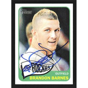 2014 Topps Heritage #309 Brandon Barnes Autographed