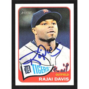 2014 Topps Heritage #406 Rajai Davis Autographed