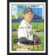 2016 Topps Heritage #196 Jorge De La Rosa Autographed