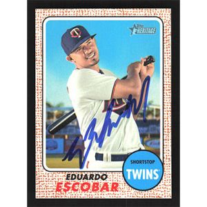 2017 Topps Heritage #95 Eduardo Escobar Autographed