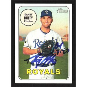 2018 Topps Heritage #142 Danny Duffy Autographed