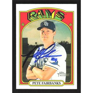 2021 Topps Heritage #105 Pete Fairbanks Autographed