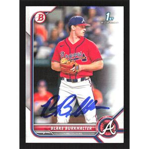 2022 Bowman Draft #BD-10 Blake Burkhalter Autographed