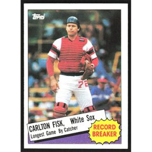 1985 Topps #1 Carlton Fisk Record Breaker
